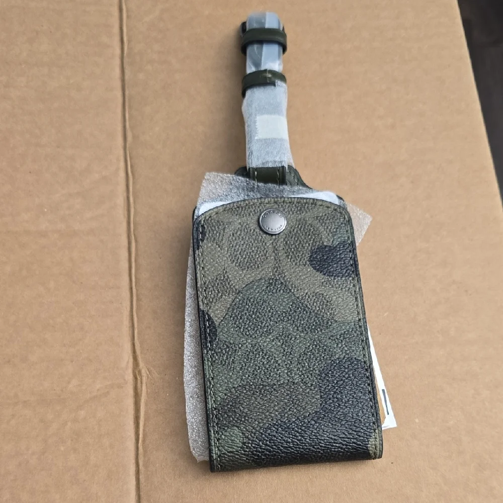 NWT Coach Camouflage Luggage Tag Camo Bag Tag